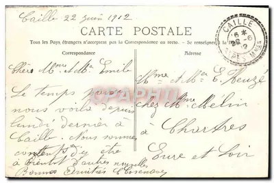 Caille (A.-M.) - Place de l'Église — P. L. Maillan lib. édit. Cannes, 138 — Verso