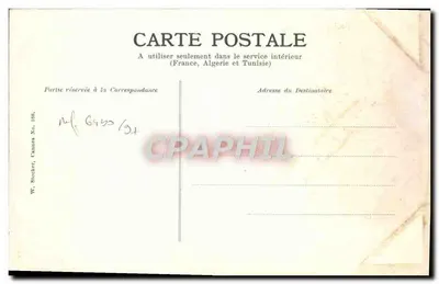 Cannes - Bulwar Croisette — widok panoramiczny z palmami i szalą — W. Stocker, Cannes No. 168 — Rewers