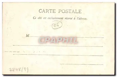 Cannes - Praça Mérimée — vista do parque com palmeiras e passeio — P.L.M. n°47 — Verso