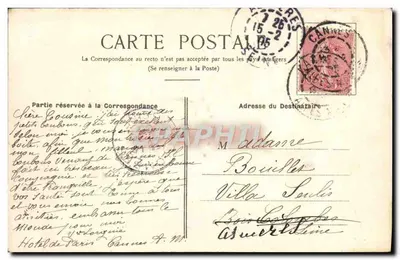 CANNES — Port i nabrzeże św. Piotra — Wydawnictwo Riviera, B. Baccheller, wyd. Cannes — Rewers