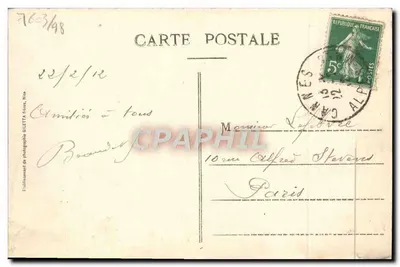 CANNES. — Boulevard de la Croisette — Allée de Palmiers — Edição Giletta n°421 — Verso