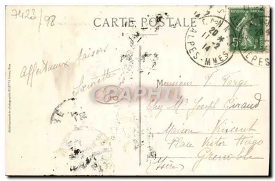 CANNES — Het Haven — Het Mont Chevalier — Uitgave Gilletta n°438 — Achterkant