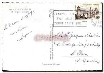 Cannes — Lembrete de Cannes — Éditions S.E.P.T. — Verso