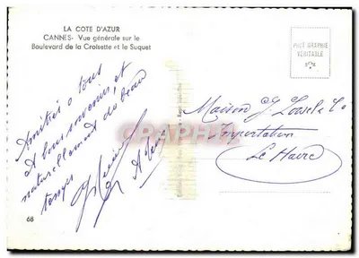 Cannes — Ogólny widok na bulwar Croisette i Suquet — Pella — Rewers