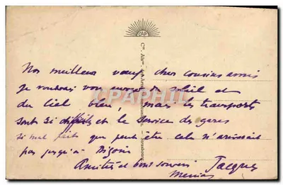 CANNES — La Promenade de la Croisette et le Mont Chevallier — Imprimeur de Toreco-Slovaquie — Verso