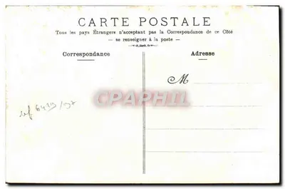 CANNES - Boulevard de la Croisette — widok promenady z palmami i portu — wydawca nieznany — Rewers