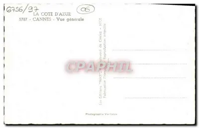Cannes — Vista Geral — Edições "MARZ" — Verso