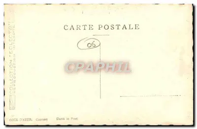 Port Cannes — Widok jachtów — Zbiór D'Azur — Rewers