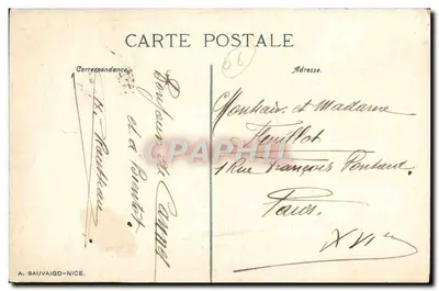 CANNES. Plac Casyna. Pomnik Edouarda VII. N.D. Fot. — Rewers