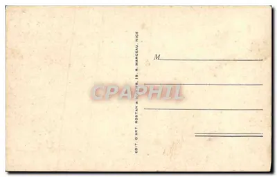 CANNES - Promenade de la Croisette. RM — Editor Rostan & Munier, Nice, n° 537 — Verso