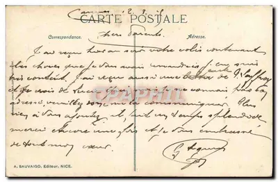 CANNES. Vue sur la Croisette. Les Mouettes. N.D. Phot. — n° 315 — Verso