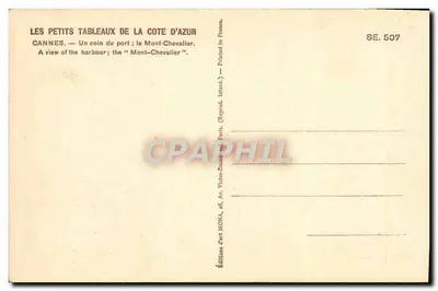 Cannes — Kąt portu; Mont-Chevalier — Wydawnictwo Sztuki MONA — Rewers