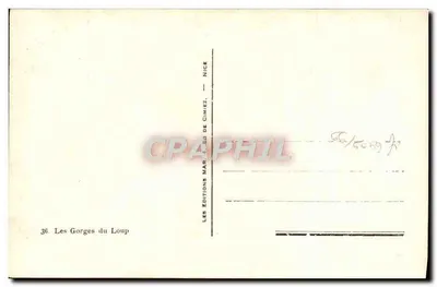 Góry Wilka — widok kanionu — Wydawnictwo Maréchal de Gimiez, Nice — Rewers