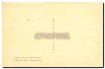Góry Wilka — Widok mostu i restauracji — L. Gilletta, Nicea — Rewers