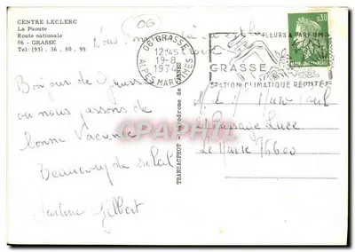 Centro Leclerc — Grasse — editor desconhecido, número de série não visível — Verso