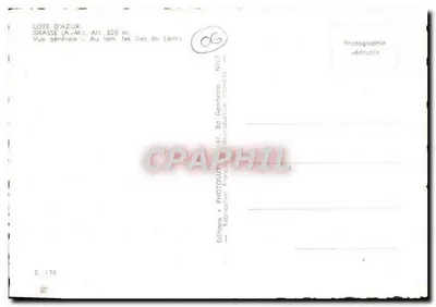 Grasse — Ogólny widok — Wydawnictwo Gambatto, Nice — Rewers