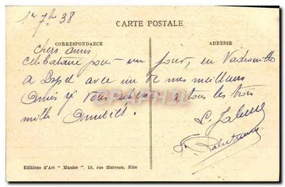 Rodovia de Menton a Sospel — O Viaduto do Caramel — Foto Munler, n° 348 — Verso