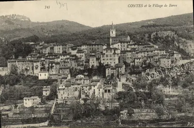 Contes e o Village de Berre — vista panorâmica — n° 743
