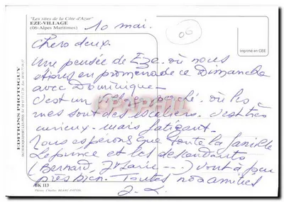 Eze-Village — widok panoramiczny i ogród kaktusów — Wydawnictwo Photoguay — Rewers