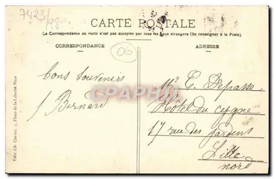 Nice — Skarga Cagnes — Wydawca Ch. Creutz, nr 8 — Rewers