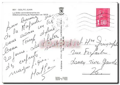 Wylądowanie Napoleona — Golfe Juan — Wydawnictwo Altari — Rewers