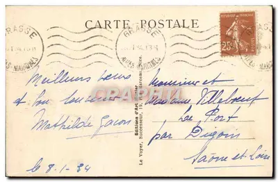 Grasse — De terrassen en het openbaar park — Foto Munier, n°147 — Achterkant