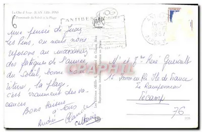Juan-les-Pins — La Promenade du Soleil et la Plage — Les Éditions d'Albâ 4, Antibes — Achterkant