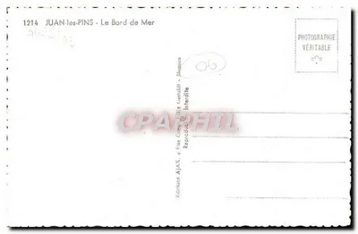 Juan-les-Pins — A Margem do Mar — Éditions AJAX, Rue Comte-Gastaldi, Monaco — Verso