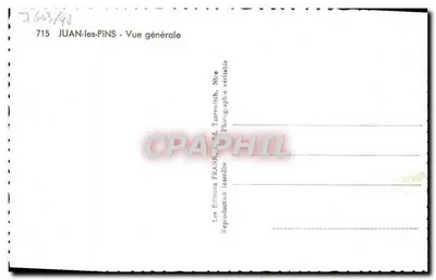 Juan-les-Pins — Vista geral — Éditions Tzarzewitch, Nice, n° 715 — Verso
