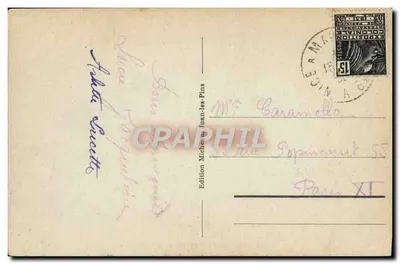 Juan-les-Pins en uitzicht naar Golfe Juan — Alpes-Maritimes, n°85 — Achterkant
