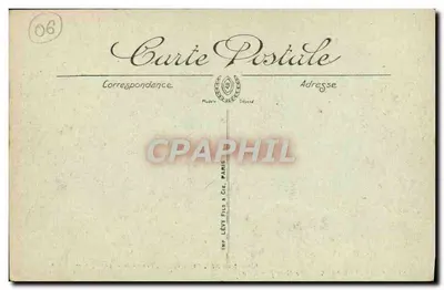 Juan-les-Pins — O Grande Pinheiro Abóbora — Edição Madame Niel, Papelaria, 32 Rue de la République, Antibes — Verso