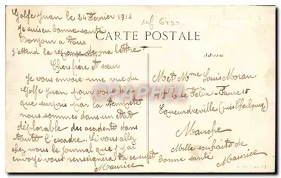 Juan-les-Pins - The Casino and the Beach — publisher P. Pagnol, series number not visible — Back