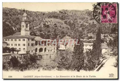 Laghet (Alpes-Maritimes) — O Mosteiro e a Estrada de Turbie — NDHoe
