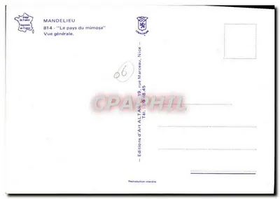 Mandelieu — Kraj mimozowców — Éditions d'Art Altari, Nice — Rewers