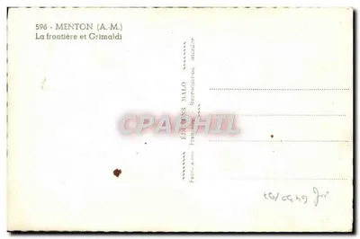 Menton (A.M.) — Granica i Grimaldi — Wydawnictwo Malo — Rewers