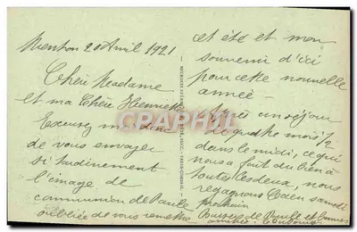 Menton — Zatoka Garavan — Wydawca Néret Frères, nr 676 — Rewers