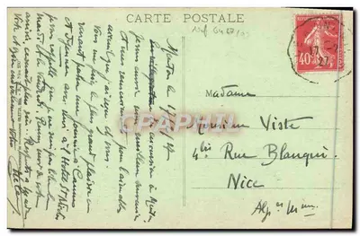 Menton - Promenade du Midi — Wydawnictwo Gillette, nr 937 — Rewers