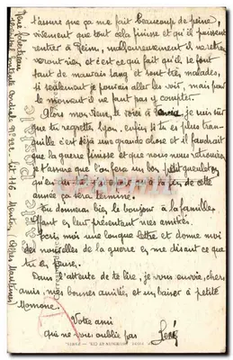 Menton (Alpes-Maritimes) — L'Hôtel Impérial — Hôpital Souvente Cordiale N°222 — Rewers