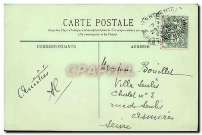 Menton — Uma Avenida de Palmeiras — LL. n° 1078 — Verso