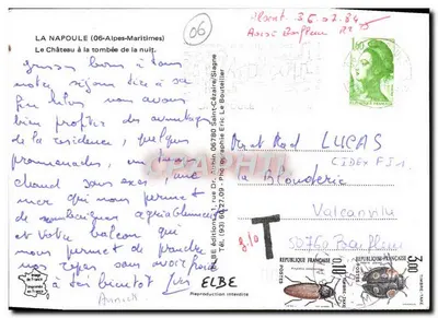 Zamek w zachodnim świetle — La Napoule (06-Alpes-Maritimes) — Wydawnictwo Saint-Cézaire/Sigane — Rewers