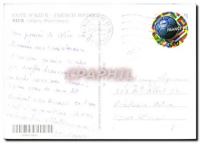 Nice — widok panoramiczny i nocny — Wydawnictwo Gilletta Carte — Rewers