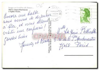 Kościół Rosyjski — Nice (Alpy Morskie) — Wydawnictwo M.L.R.E. — Rewers