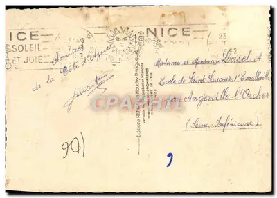 Nice - La Promenade des Anglais et Jardin Albert 1er avec Monument du Centenaire — Éditions RENÉ MAUCHY PENGUERQUE — Verso