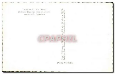 Karnawał w Nicei — Redoute Blanche u Jonetów — Wydawnictwo J.-B. Pignataro — Rewers
