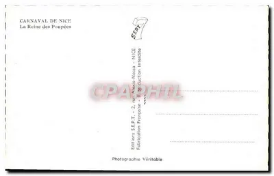 Karnawał w Nice — Królowa Lalki — Wydawnictwo SE.P.T. — Rewers