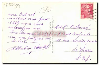 Nice — Wejście do portu, Zamek — Wydawnictwo Montluet — Rewers