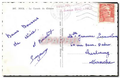 Nice - Widok na Skok Ciemny z Zamku — Wydawnictwo A.D.I.A. nr 507 — Rewers