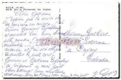 Nice — Promenada Anglika — wydawca 'Crapaphil' nr 603 — Rewers