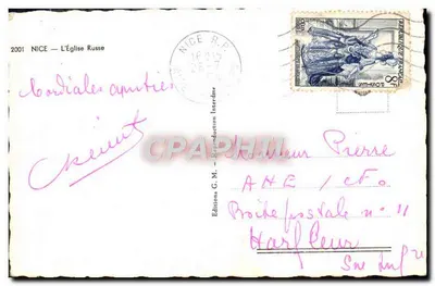 Russische kerk in Nice — panoramische uitzicht — Éditions G.M. — Achterkant