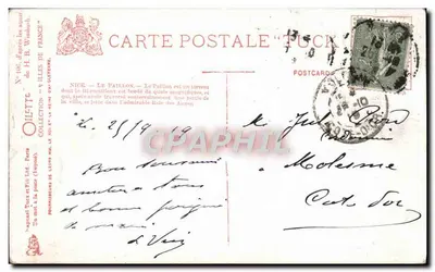 Il Patillon a Nizza — vista pittoresca — OILLETTE TUCK & FILS, Parigi — Verso